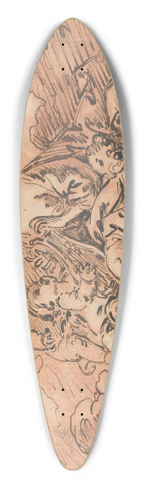 Franois Boucher - Allegory of Music 39.3 inch art pintail longboard deck