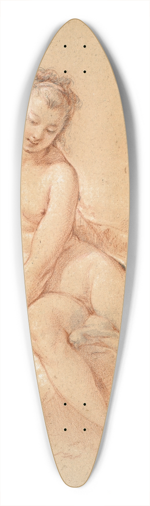 Franois Boucher - A seated female nude 39.3 inch art pintail longboard deck