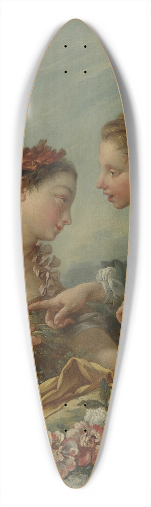 Franois Boucher - A Young Woman And Youth Placing Young Birds In A Cage; the Bird Nesters 39.3 inch art pintail longboard deck
