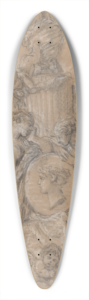 Franois Boucher - Design for a Funeral Monument 39.3 inch art pintail longboard deck