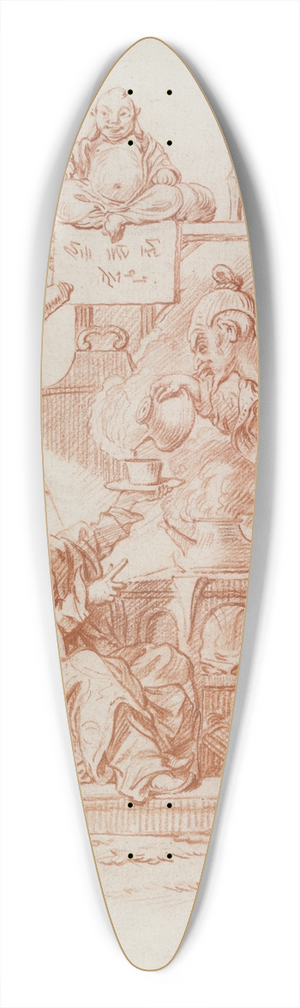 Franois Boucher - Fire 39.3 inch art pintail longboard deck