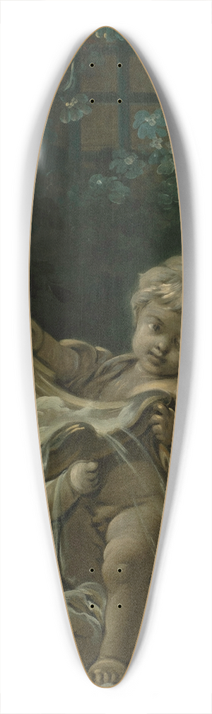 Franois Boucher - Fontaine avec deux amours dont lun est agenouill 39.3 inch art pintail longboard deck
