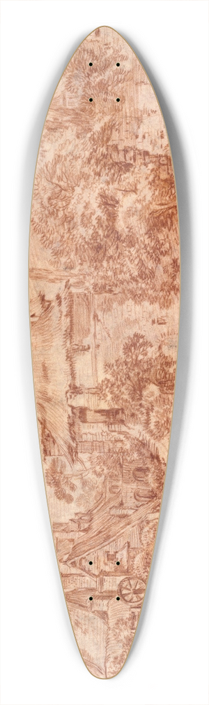 Franois Boucher - Landscape with Figures 39.3 inch art pintail longboard deck