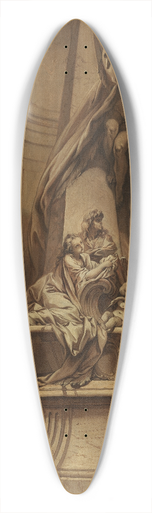 Franois Boucher - Monument to Mignard 39.3 inch art pintail longboard deck