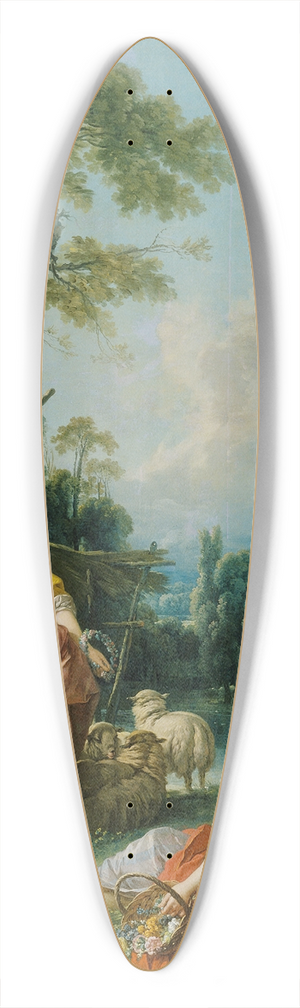 Franois Boucher - Pastoral with a Bagpipe Player 39.3 inch art pintail longboard deck