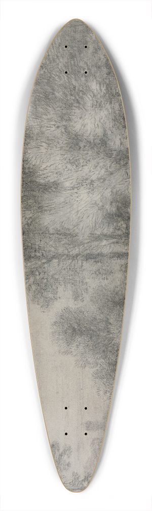 Franois Boucher - River landscape 39.3 inch art pintail longboard deck