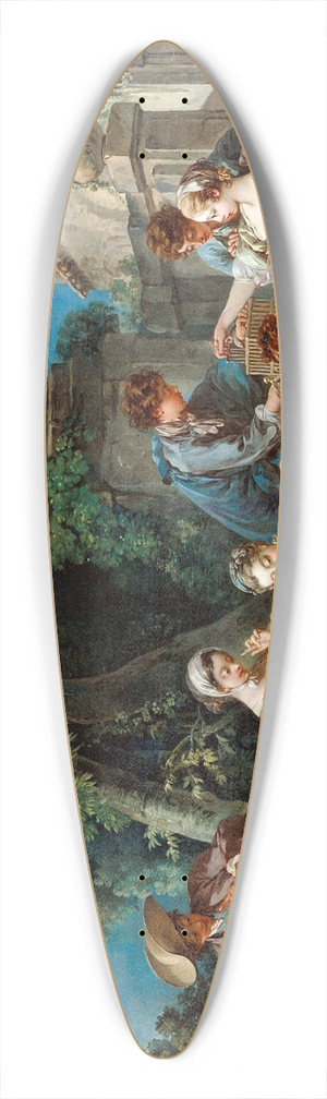 Franois Boucher - The Bird Catchers 39.3 inch art pintail longboard deck