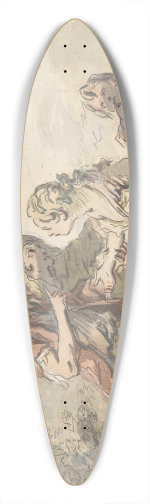 Franois Boucher - The Fortune Teller 39.3 inch art pintail longboard deck