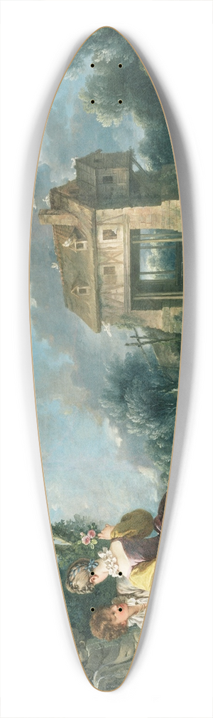 Franois Boucher - The Fountain of Love 39.3 inch art pintail longboard deck
