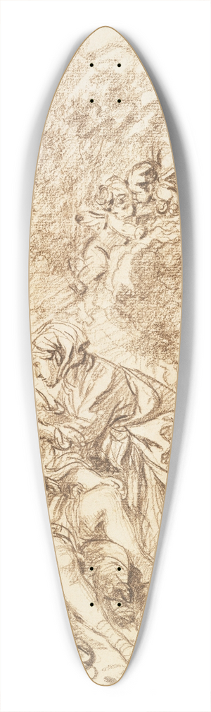 Franois Boucher - Vertumnus and Pomona 39.3 inch art pintail longboard deck Franois Boucher - Vertumnus and Pomona 39.3 inch art pintail longboard deck
