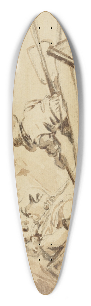 Franois Boucher - Zwei Mnner im Ruderboot 39.3 inch art pintail longboard deck