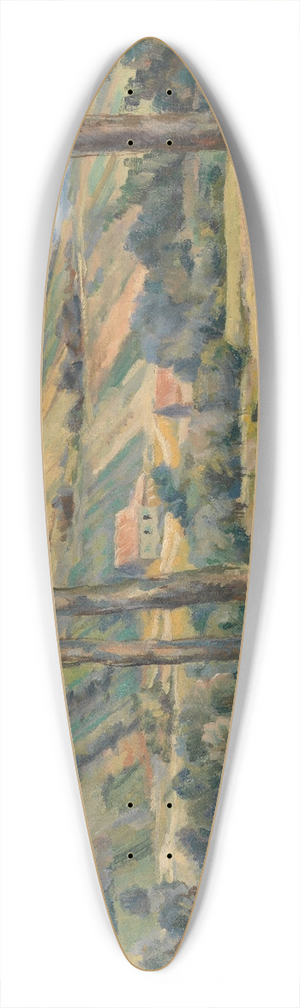 Franois-Charles Schenckbecher - Landscape with three trees 39.3 inch art pintail longboard deck Franois-Charles Schenckbecher - Landscape with three trees 39.3 inch art pintail longboard deck