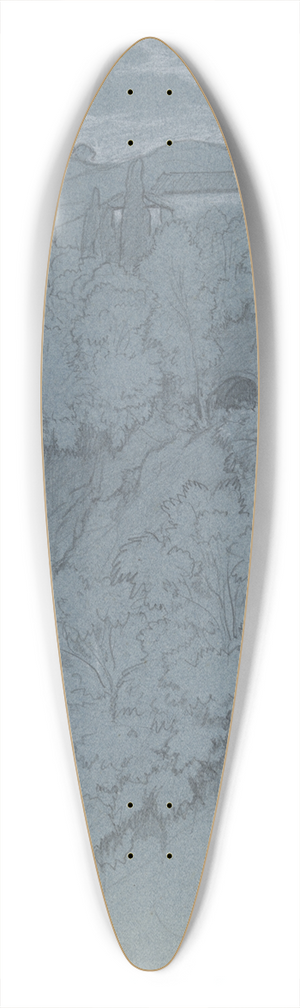 Franois Edouard Bertin - Saint-Sauveur 39.3 inch art pintail longboard deck