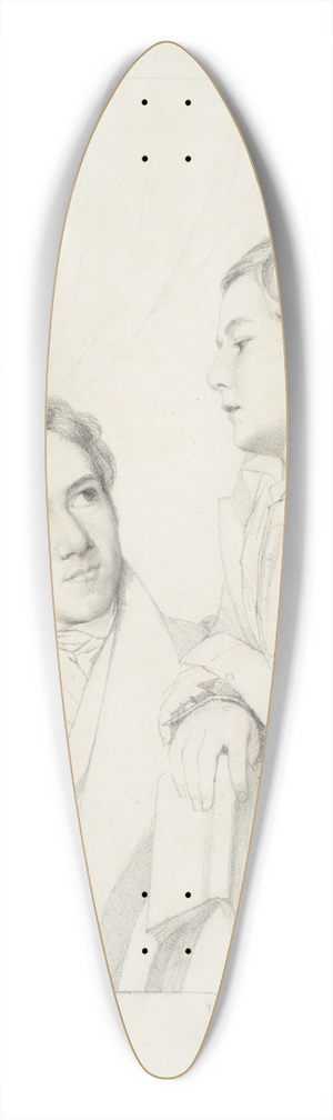 Franois-Eugne-Augustin Bridoux - Portrait of a seated young man and a standing boy 39.3 inch art pintail longboard deck