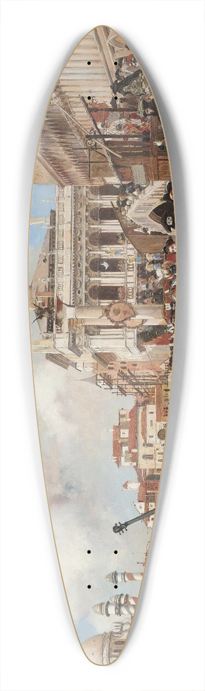 Franois Flameng - The Carnival, Venice 39.3 inch art pintail longboard deck