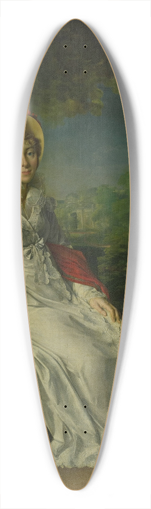 Franois Grard - Carolina Ferdinanda Louisa of Sicily (1798-1870). Wife of Charles Ferdinand, Duc de Berry, in the Park of Bagatelle in the Bois de Boulogne (near Paris) 39.3 inch art pintail longboard deck