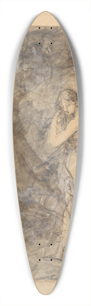 Franois Grard - Daphnis Running toward Chloe 39.3 inch art pintail longboard deck