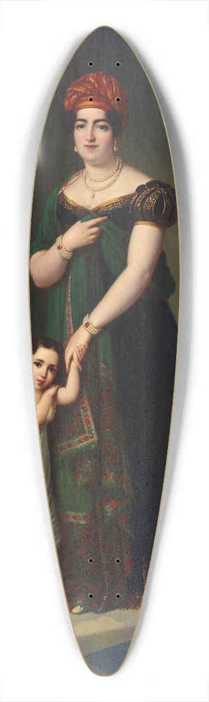 Franois Joseph Kinson - Portrait of the Duquesa de Frias and her son 39.3 inch art pintail longboard deck