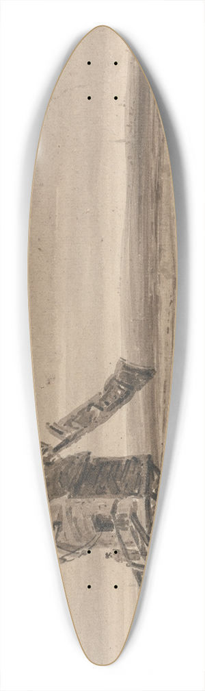 Franois Louis Thomas Francia - Landscape with a Windmill 39.3 inch art pintail longboard deck