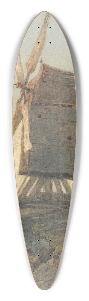 Franois Louis Thomas Francia - Windmill on a Knoll in a Landscape 39.3 inch art pintail longboard deck