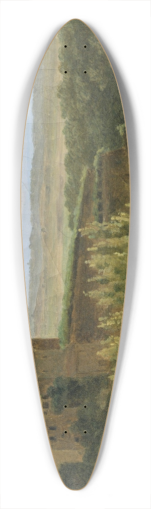 Franois-Marius Granet - View of Tivoli with the Church of San Silvestro 39.3 inch art pintail longboard deck