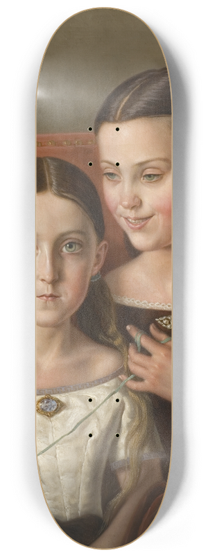 Carl Peter Mazer - Sigrid and Anna Mazr, Nieces of the Artist 8.25 inch art skate deck