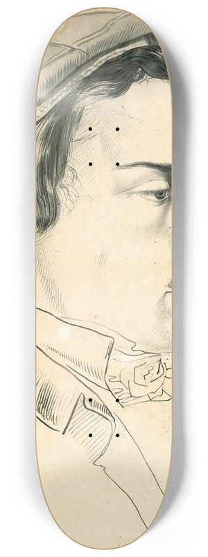 Carl Philipp Fohr - Portrait of a Student 8.25 inch art skate deck
