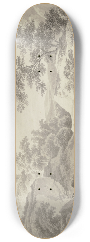 Carl Philipp Schallhas - Flchen in einem Felsental 8.25 inch art skate deck