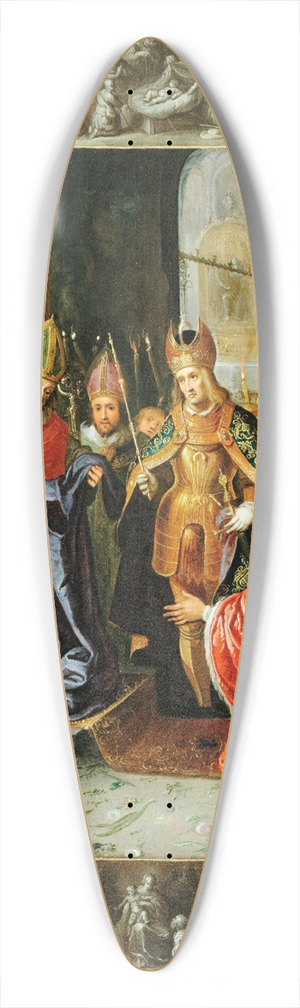 Frans Francken the Younger - The Emperor Charles V Shown The Virgins Robes 39.3 inch art pintail longboard deck