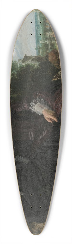 Frans Hals - Portrait of a Couple, Probably Isaac Abrahamsz Massa and Beatrix van der Laen 39.3 inch art pintail longboard deck