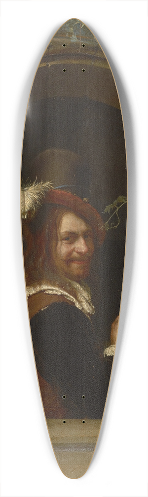 Frans van Mieris the Elder - Man with Pipe at the Window 39.3 inch art pintail longboard deck