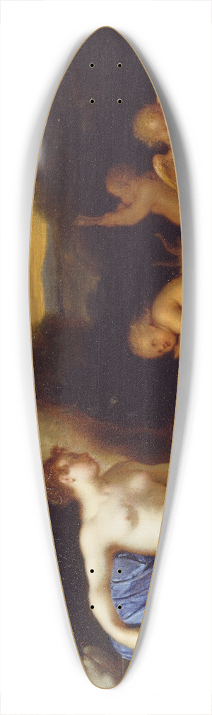 Frans van Mieris the Elder - Venus and Cupid 39.3 inch art pintail longboard deck Frans van Mieris the Elder - Venus and Cupid 39.3 inch art pintail longboard deck