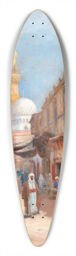 Frans Wilhelm Odelmark - Bazaar in Cairo 39.3 inch art pintail longboard deck
