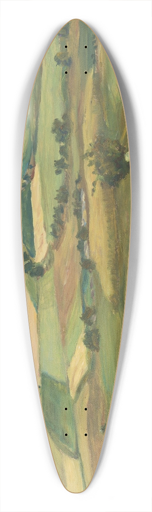 Frantiek Kavn - Mountain Fields 39.3 inch art pintail longboard deck