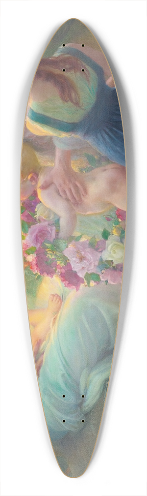 Frantisek Dvorak - Mystic roses 39.3 inch art pintail longboard deck