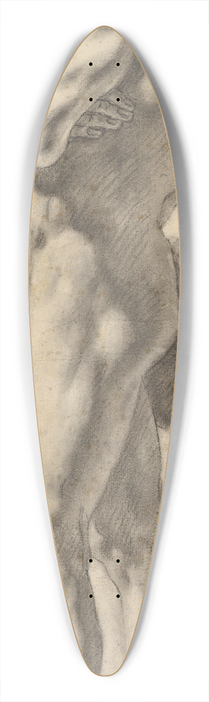 Franz August Myldorfer - Standing Male Nude 39.3 inch art pintail longboard deck