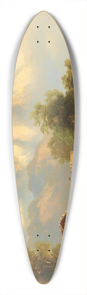 Franz Barbarini - Scene In Switzerland 39.3 inch art pintail longboard deck
