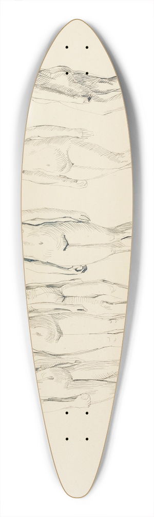 Franz Barwig the Elder - Sechs weibliche Akte 39.3 inch art pintail longboard deck