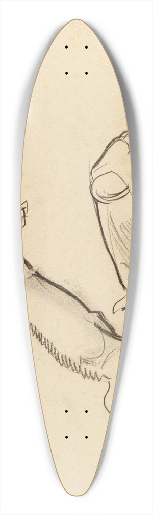Franz Barwig the Elder - Springende Zicklein 39.3 inch art pintail longboard deck
