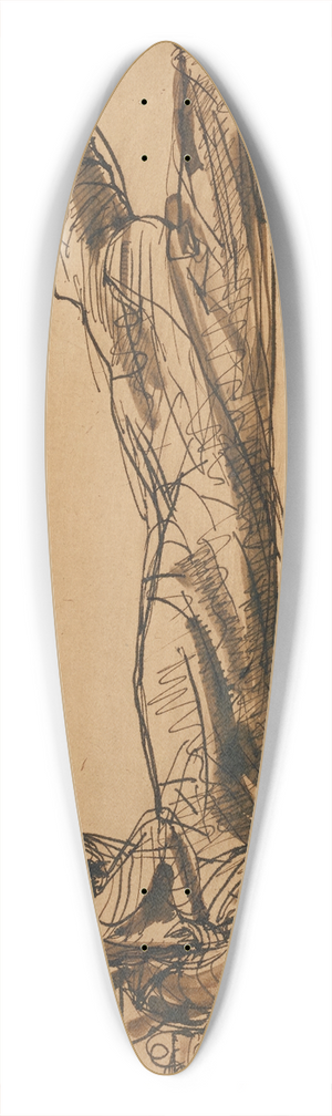 Franz Barwig the Elder - Verhllte Figur 39.3 inch art pintail longboard deck