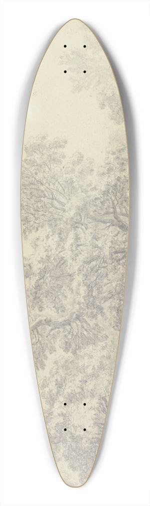 Franz Edmund Weirotter - Schuppen unter hohen Bumen 39.3 inch art pintail longboard deck