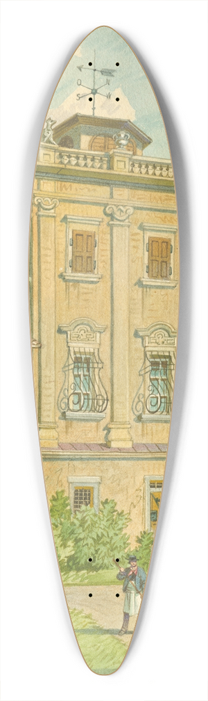 Franz Gerasch - Der alte Hundsturm im 5. Wiener Gemeindebezirk 39.3 inch art pintail longboard deck