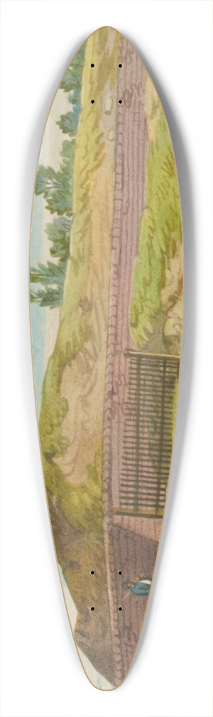 Franz Gerasch - Die Hernalser Linie in Wien 39.3 inch art pintail longboard deck