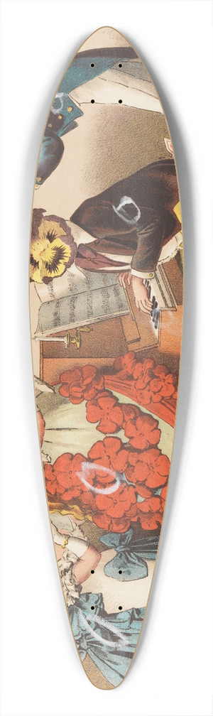 Franz Graf von Pocci - Viola Tricolor 39.3 inch art pintail longboard deck