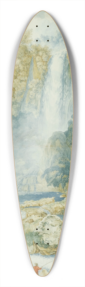 Franz Kaisermann - Pcheur au pied dune chute deau 39.3 inch art pintail longboard deck