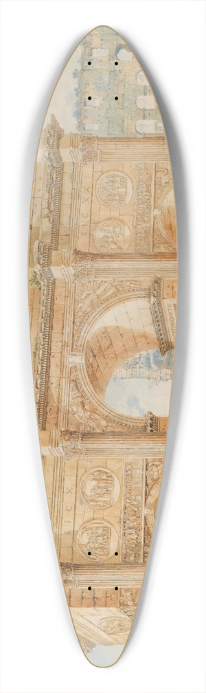 Franz Kaisermann - The Arch Of Constantine And Part Of The Colosseum 39.3 inch art pintail longboard deck