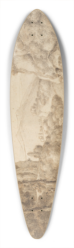 Franz Kobell - Classical Landscape with Figures 39.3 inch art pintail longboard deck