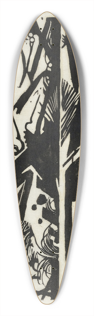 Franz Marc - Horse and hedgehog 39.3 inch art pintail longboard deck