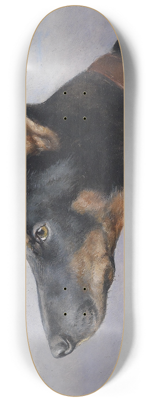 Carl Reichert - Portrait eines Dobermanns 8.25 inch art skate deck