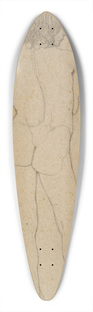 Franz Pforr - Nude of a boys back 39.3 inch art pintail longboard deck